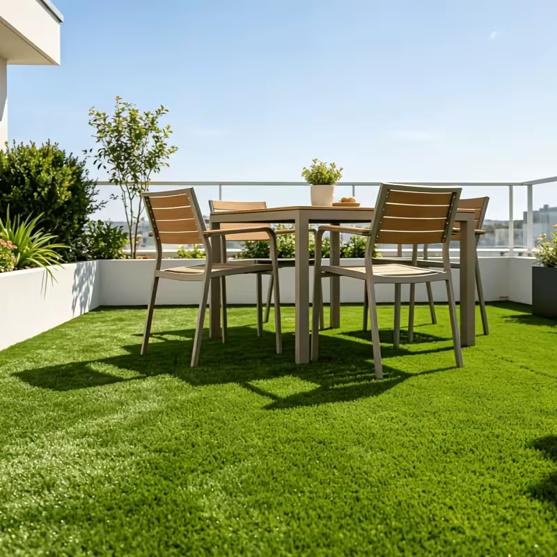Grand tapis d'herbe artificielle de luxe, fin et durable, pelouse synthétique pour jardins, balcons, patios, hôtels et restaurants