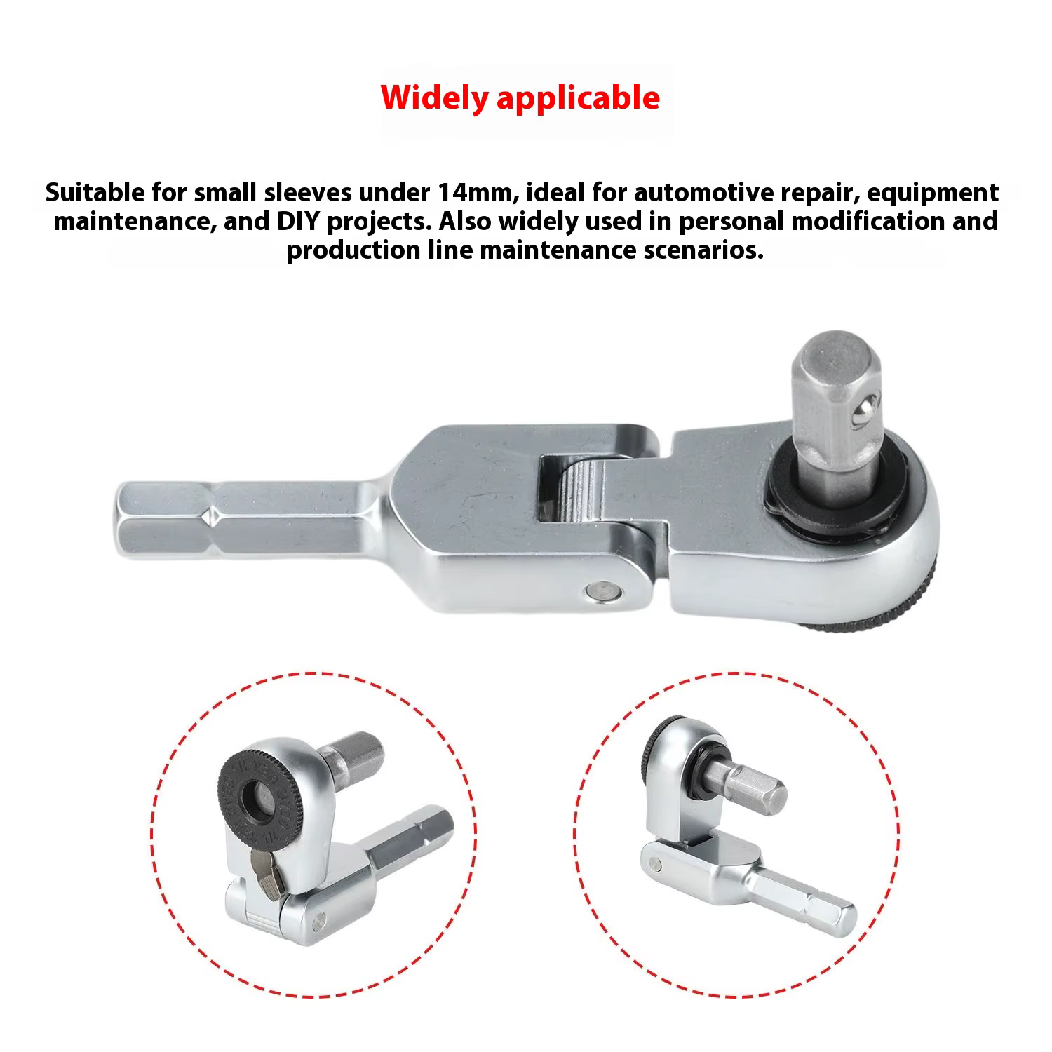 Clé dynamométrique à douille, outils manuels, tournevis de 6.35mm, clé à cliquet hexagonale en acier inoxydable, outils manuels mécaniques robustes