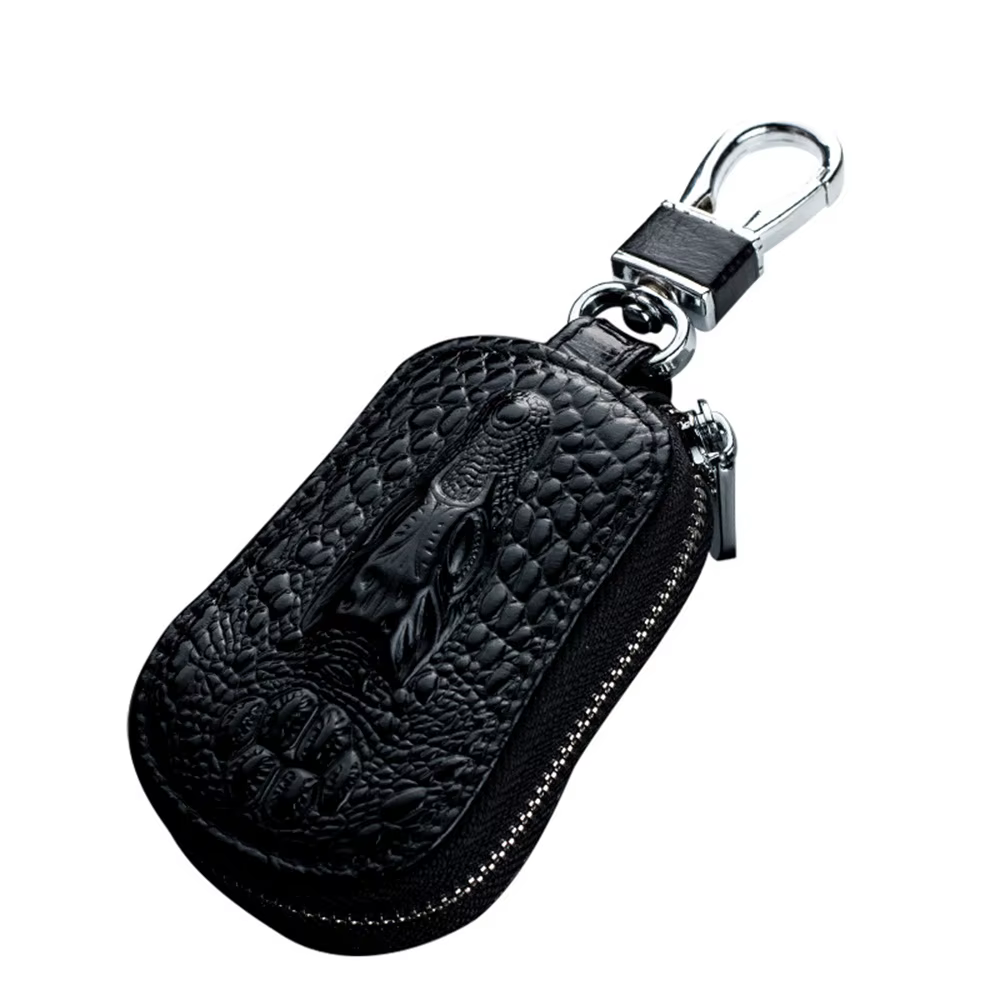 Mini étui à clés de voiture en cuir pour hommes, porte-clés de poche, sac à fermeture éclair de grande capacité, support, évaluateurs, prédire, mode