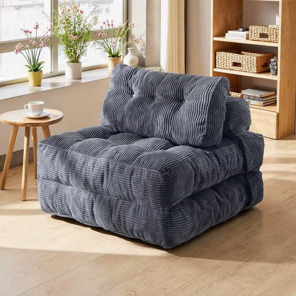 Canapé-lit pliant, fauteuil convertible avec oreiller et matelas pliable