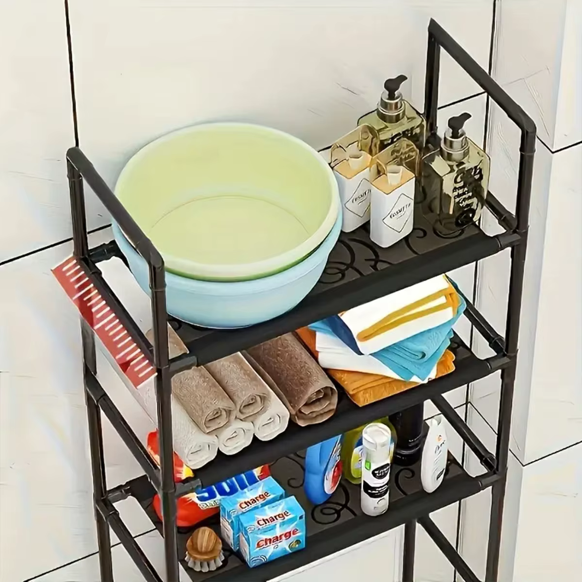 Étagère de rangement pour toilettes
