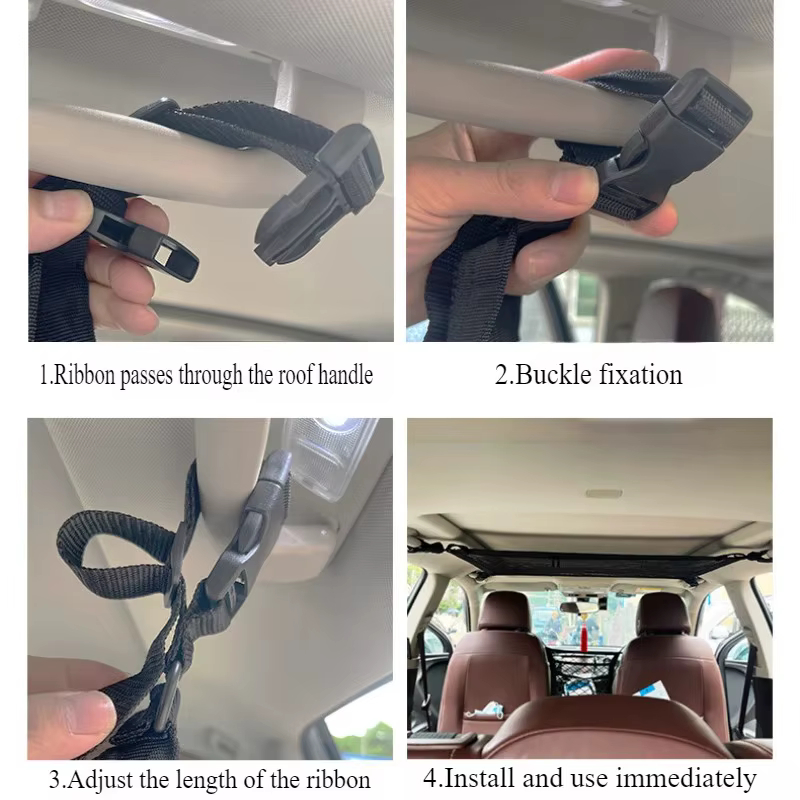 Sac de rangement universel pour plafond de voiture, filet de rangement pour camion, SUV, gain de place, organisateur de coffre de voiture, sac de rangement pour articles divers, sac de chargement de t