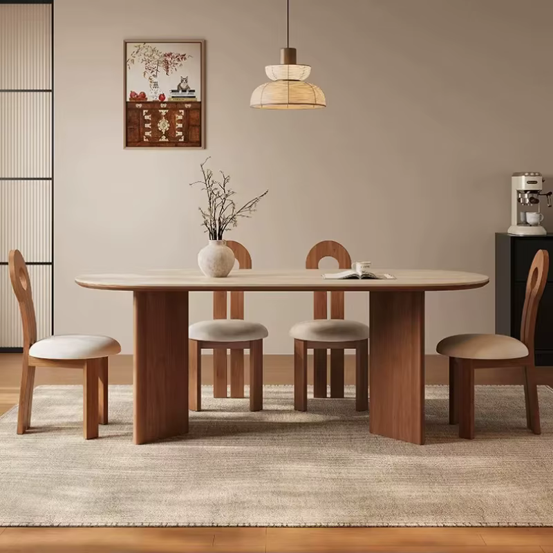 Table et chaises de salle à manger modernes et simples pour petit appartement