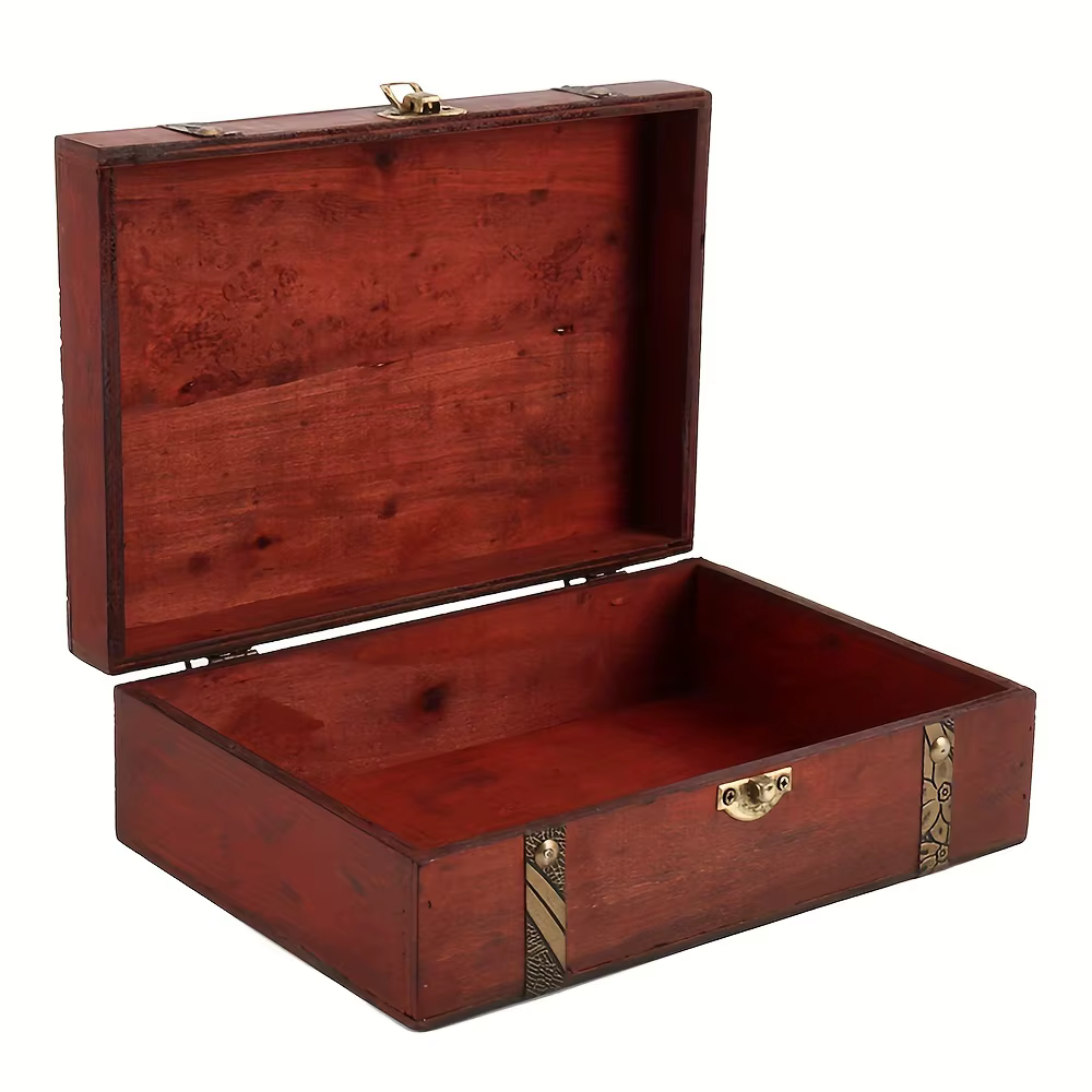 Boîte de rangement en bois Vintage