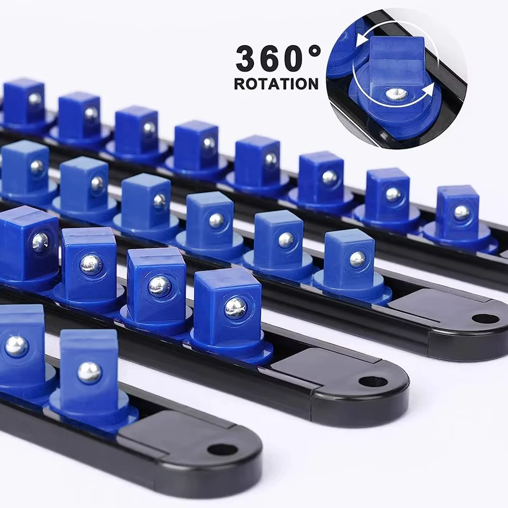 Organisateur de douilles ABS 360 ° Pivotant 1/4 pouces 3/8