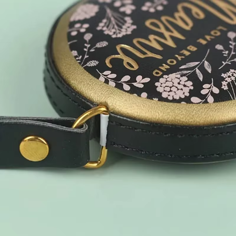Mini ruban à mesurer en cuir PU Vintage rétractable