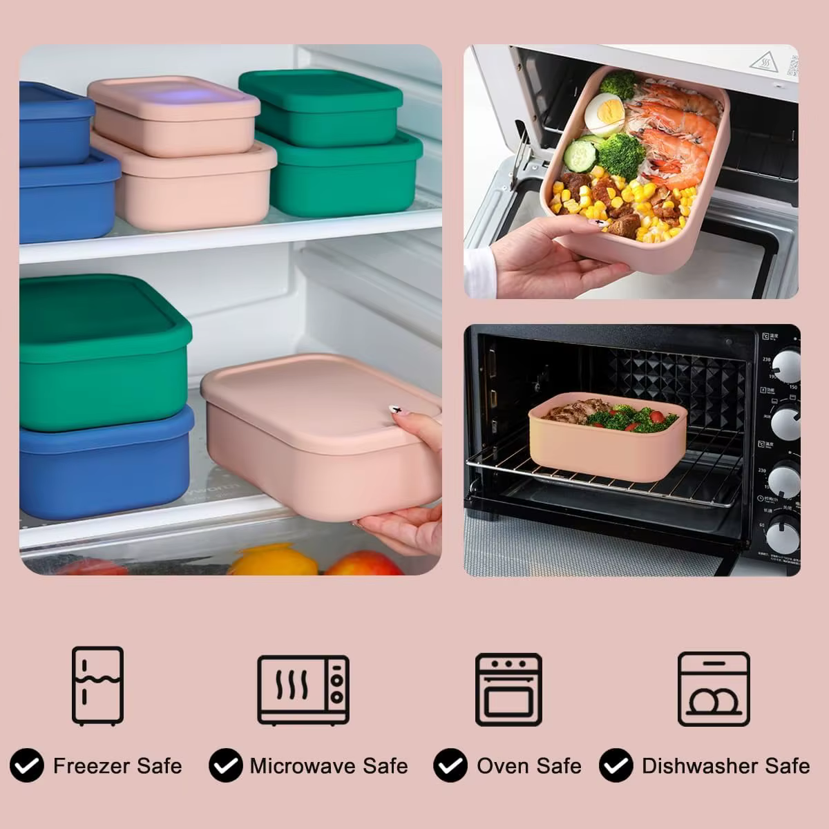 Conteneurs de stockage des aliments en Silicone