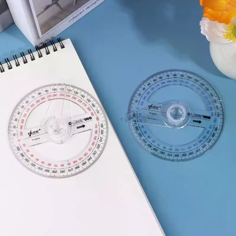 Outil de mesure de rapporteur, rapporteur circulaire, outils de dessin, géométrie mathématique à 360 degrés pour salle de classe, 1/3/5 pièces