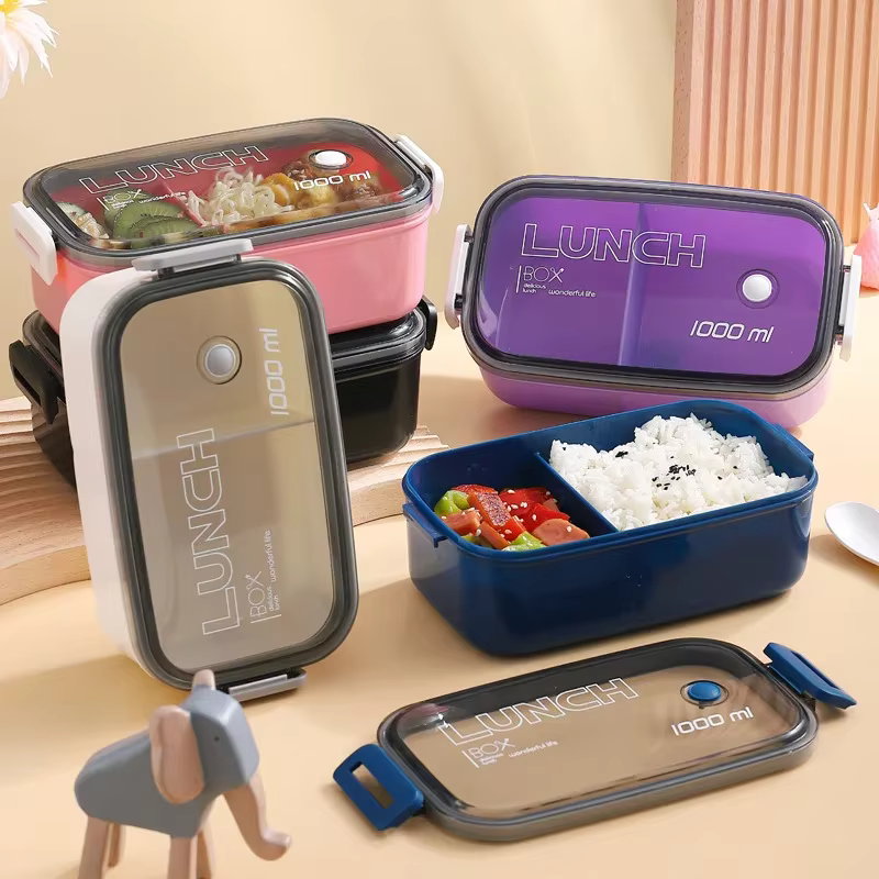 Boîte à lunch en plastique résistant à la chaleur pour enfants et adultes
