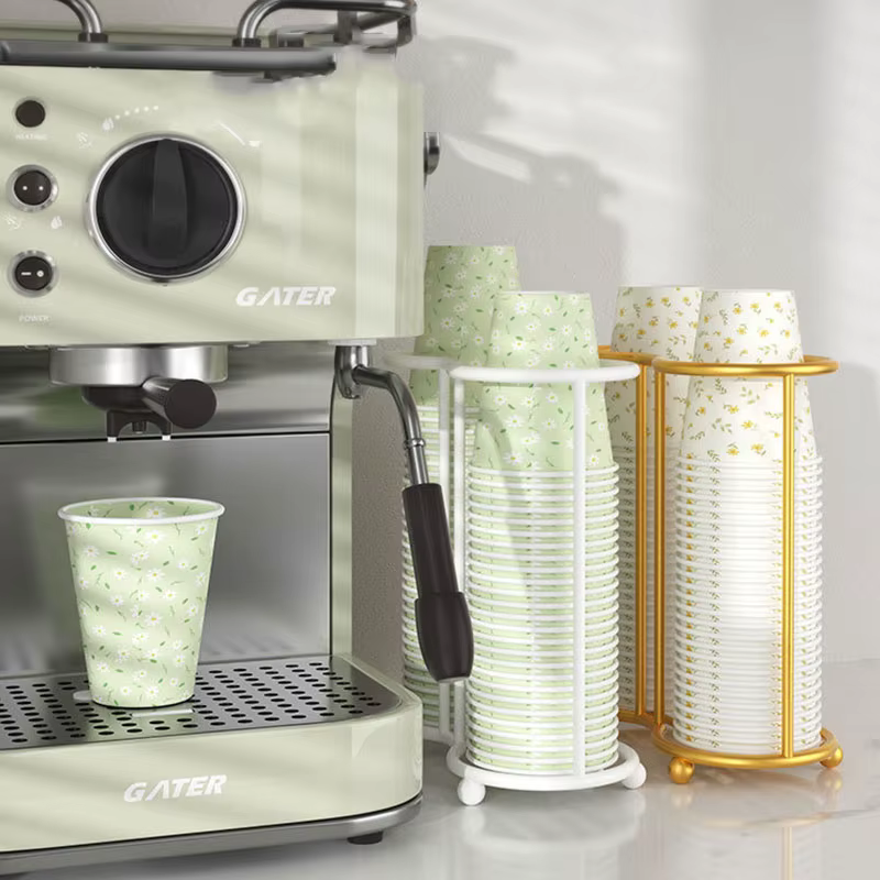 1pc support tasse boîte de rangement café et lait thé magasin jetable cueilleur paille comptoir porte-gobelet multi