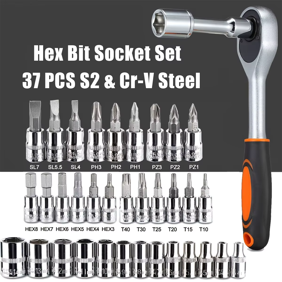46 pièces outils familiaux 1/4 ensemble Kits d'outils mécaniques pour réparation automobile Hous avec douilles jeu