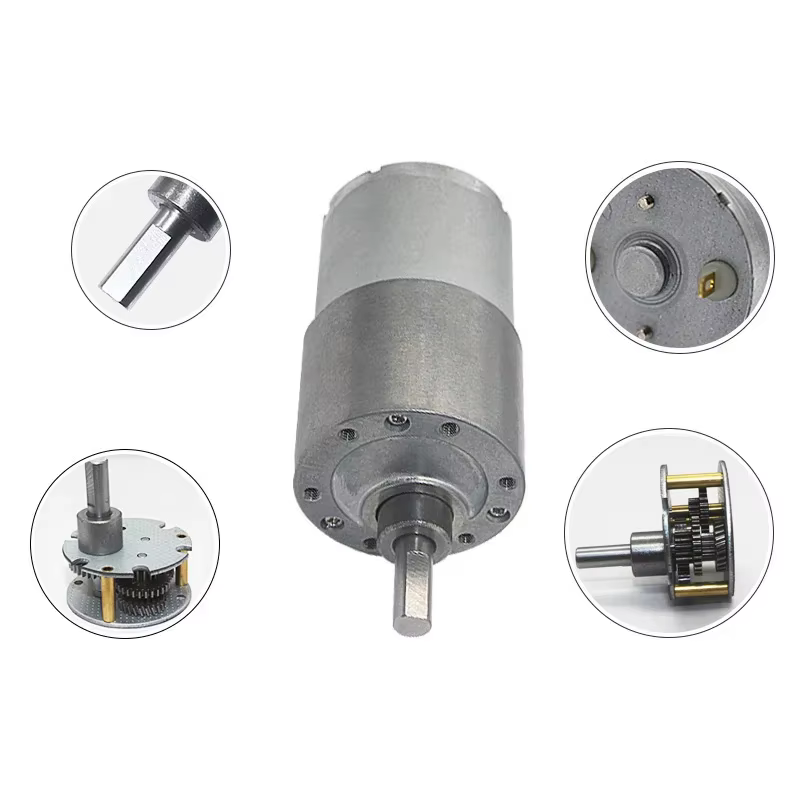 3530 moteur à courant continu 12v 37mm boîte de vitesses tout en métal 7 tr/min-111 tr/min
