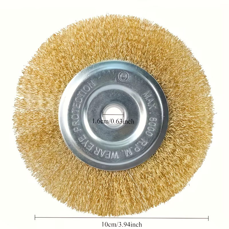 Ensemble de 3 brosses en fil de cuivre avec connecteur en fil d'acier - Tête ronde fine pour l'élimination de la rouille