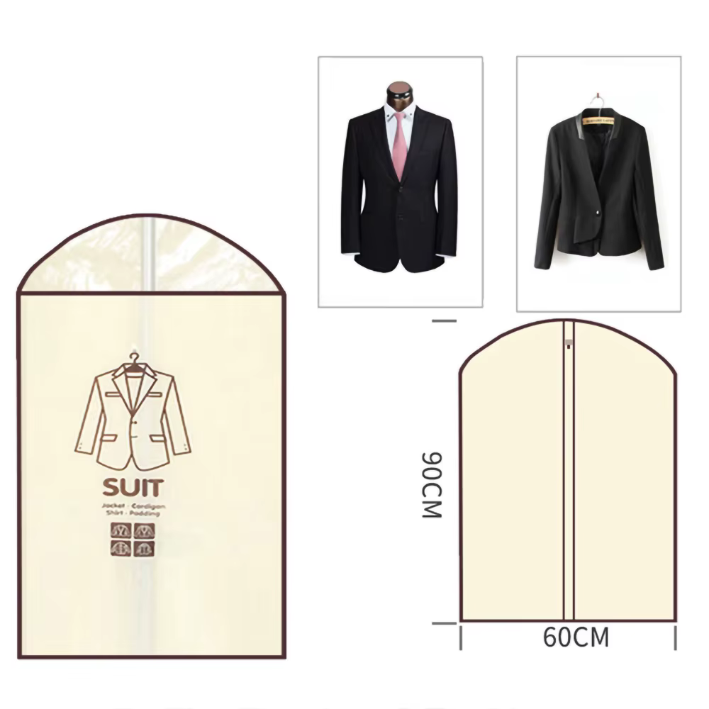 Housse de rangement suspendue avec fermeture éclair pour vêtements