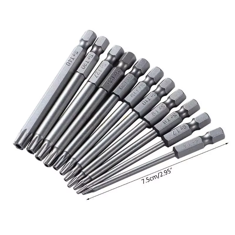 Jeu d'embouts de tournevis Torx creux 75 150mm