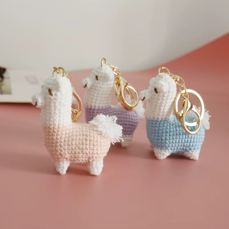 Porte-clés mouton au crochet