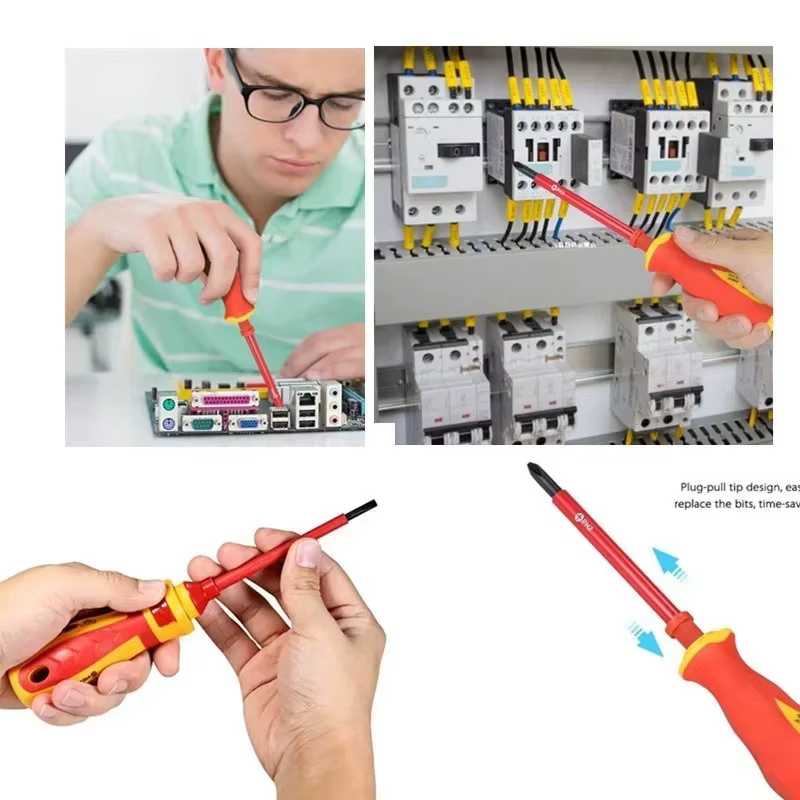 Jeu de tournevis magnétiques Phillips à fente Torx professionnel 1000V isolé CRV électricien