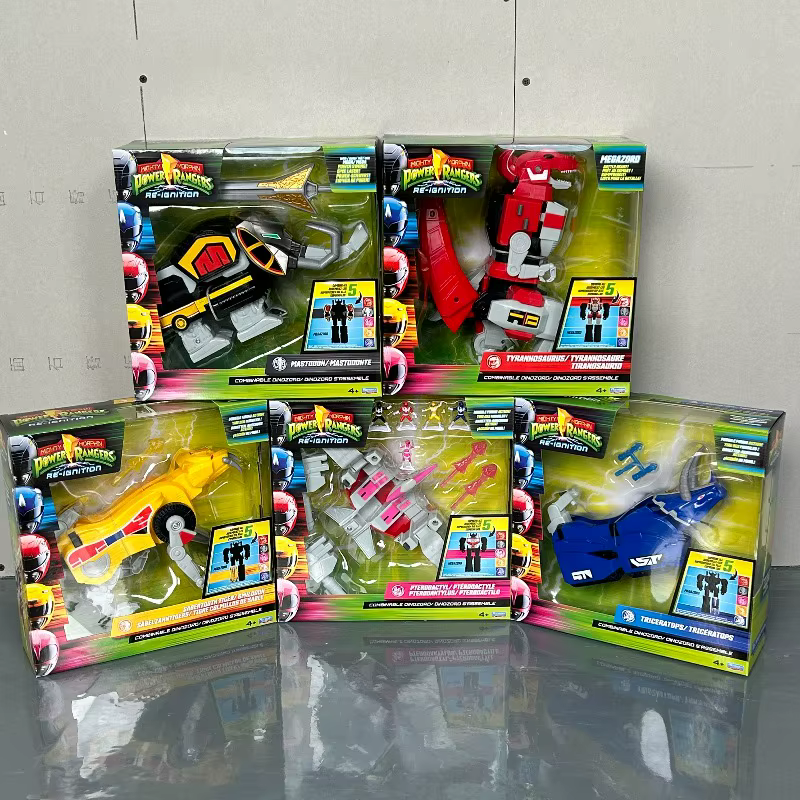 Jouets pour enfants Playmates Mighty Morphin Power Rangers Re-Ignition Dinozord Tiger Triceratops Pterodactyl Combinable