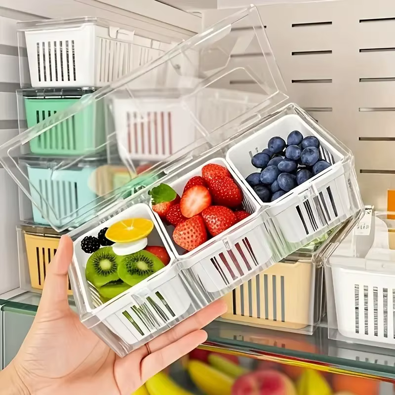 Contenants de stockage alimentaire compartimentés