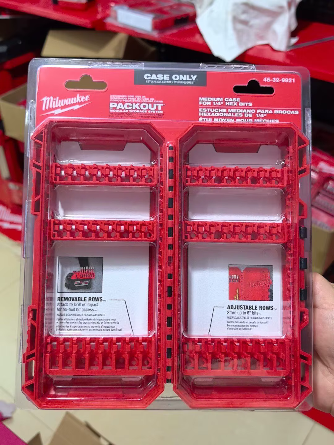 Boîte de rangement pour embouts hexagonaux de 1/4 po Milwaukee 48-32-9921 PACKOUT