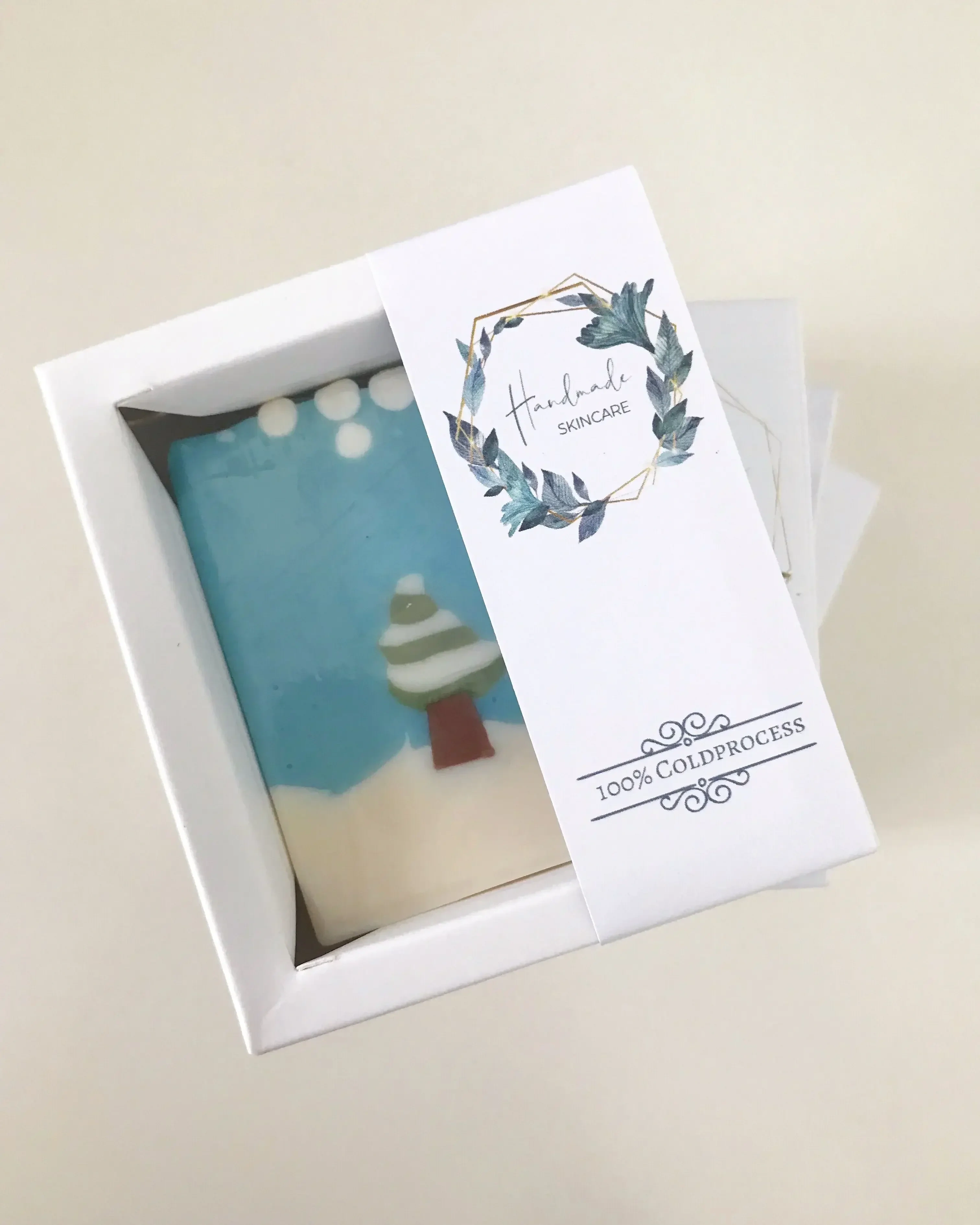 Boîte d'emballage en papier Regina faite à la main avec taille enveloppée