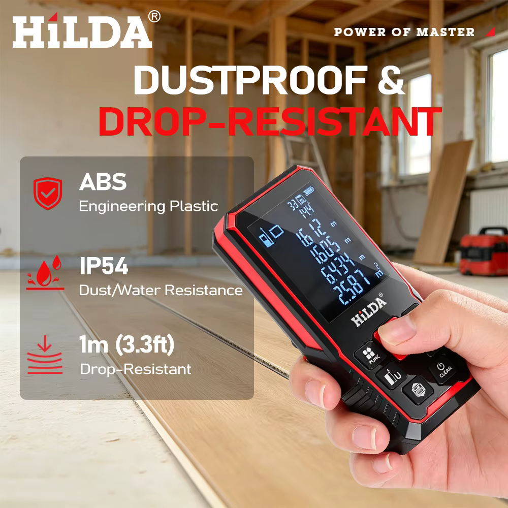 HILDA Laser Distance 50M/100M/120M Télémètre Profesional Mètre