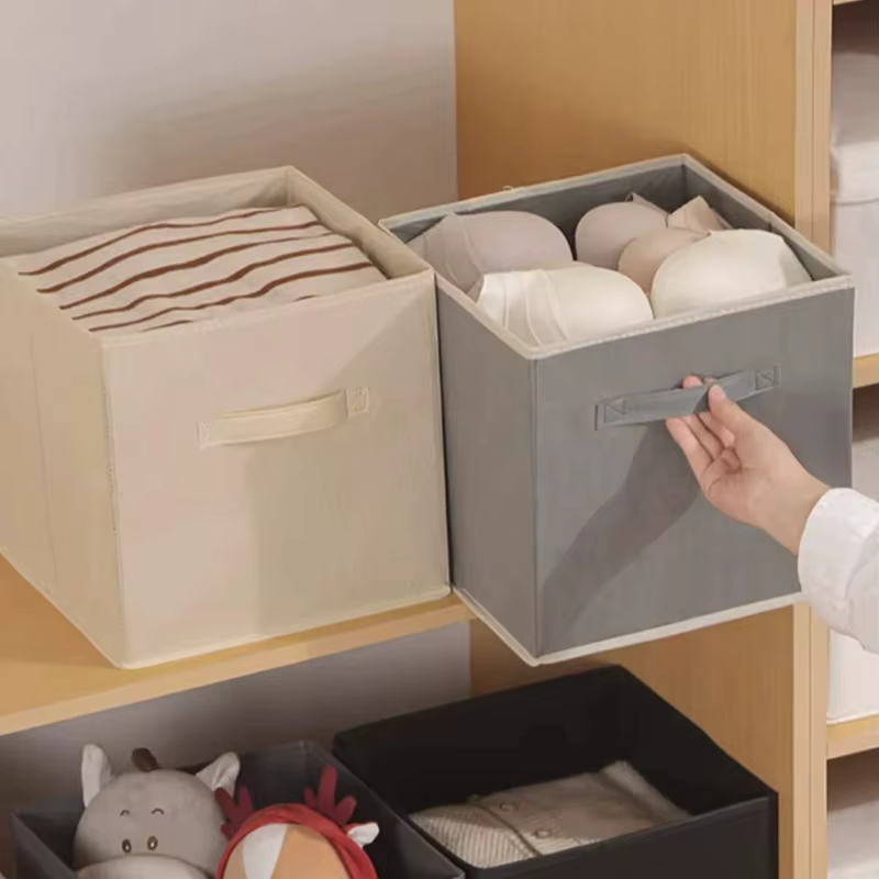 Boîte de rangement Cube Non tissée, pliable, étanche, fournitures pour la maison, garde-robe, gain de place pour jouets d'enfants, vêtements, organisateur de rangement de bureau