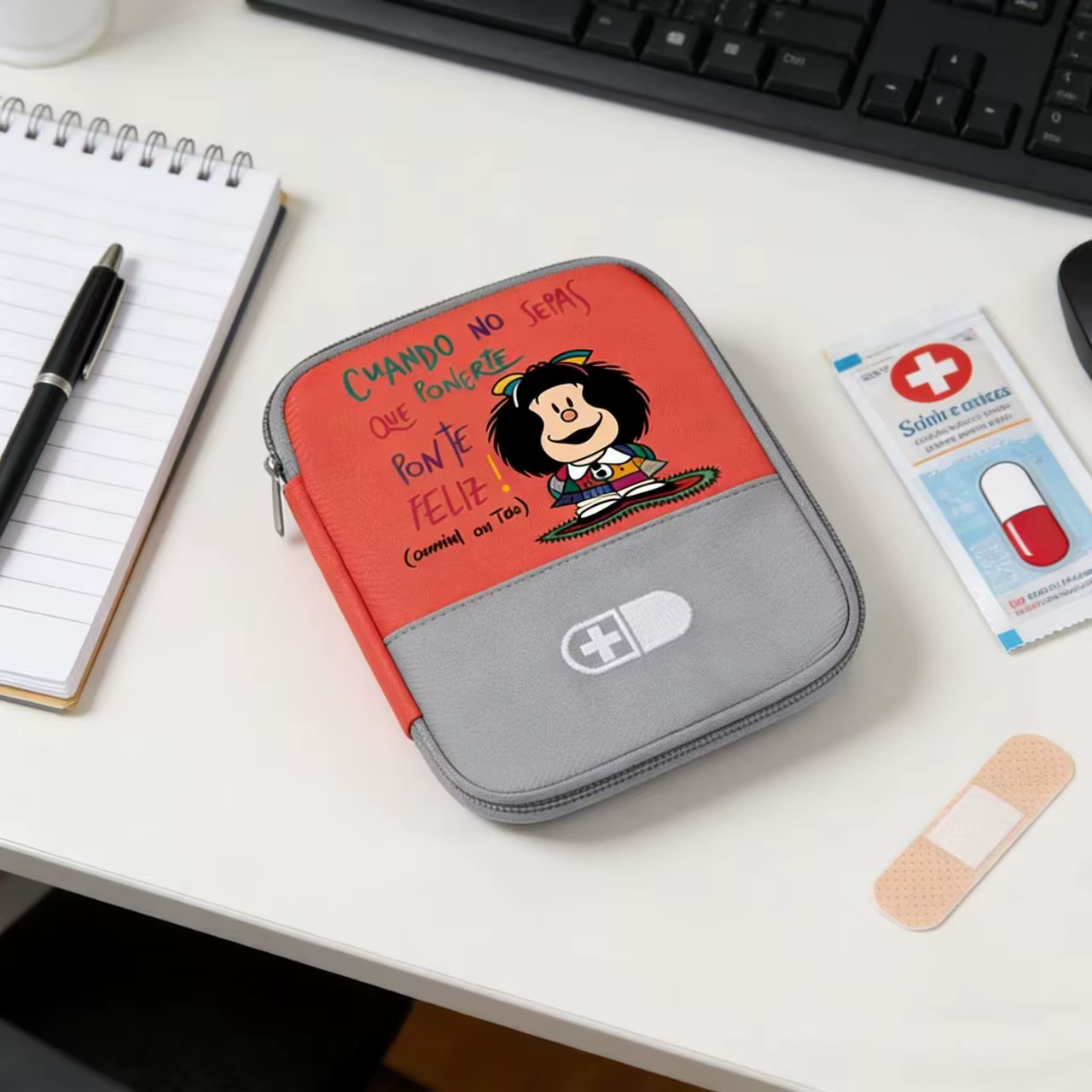 Pochette de premiers secours portable |   Sac de trousse d'urgence de grande capacité avec emblème croisé, organisateur de stockage de médicaments Durable et adapté aux voyages