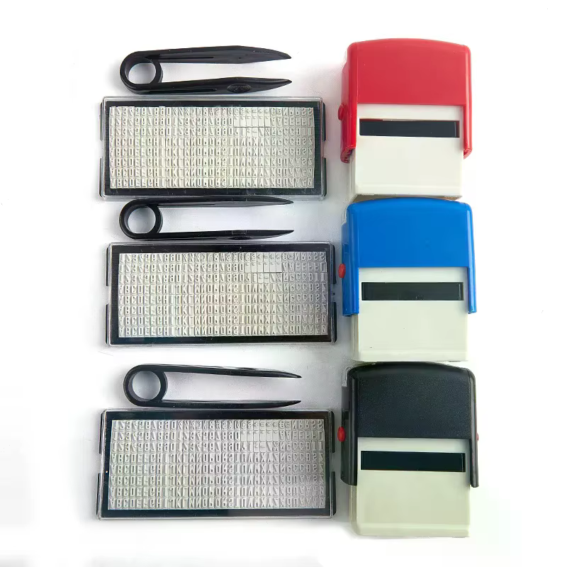 Kit de tampons en caoutchouc DIY personnalisé auto-encreur pour adresse professionnelle