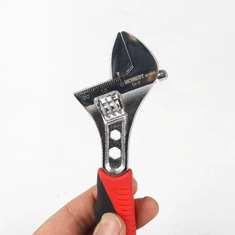 Clé à molette réglable - Outil en acier au chrome-vanadium avec poignée confortable et taille