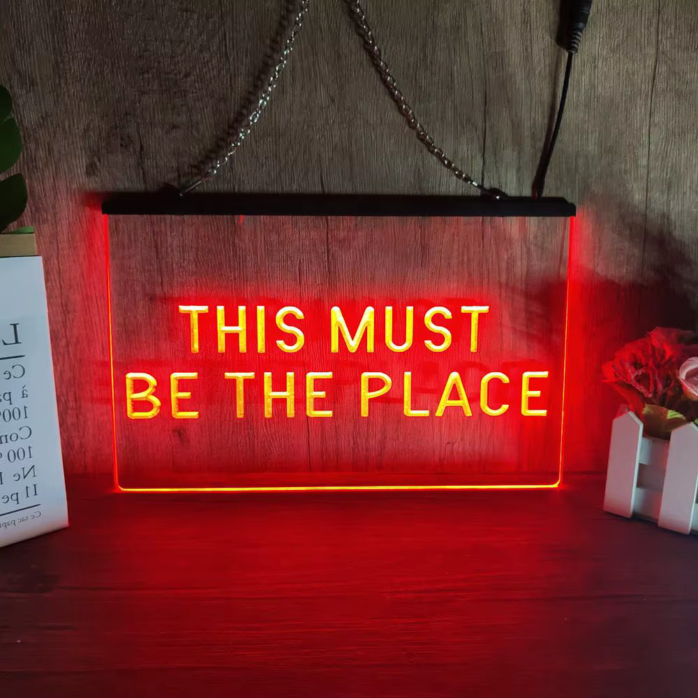 This ista Be The Place Beer Bar Club LED Neon Sign-3D Carimplanted Wall Art for Home