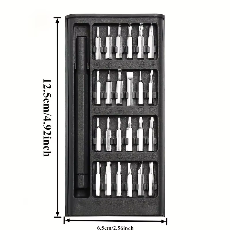 Jeu de tournevis 25 en 1 avec un mini jeu de tournevis de poche de 24 pièces