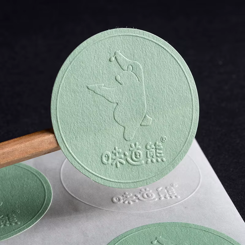 Autocollants personnalisés d'anniversaire de mariage Logo en relief papier spécial