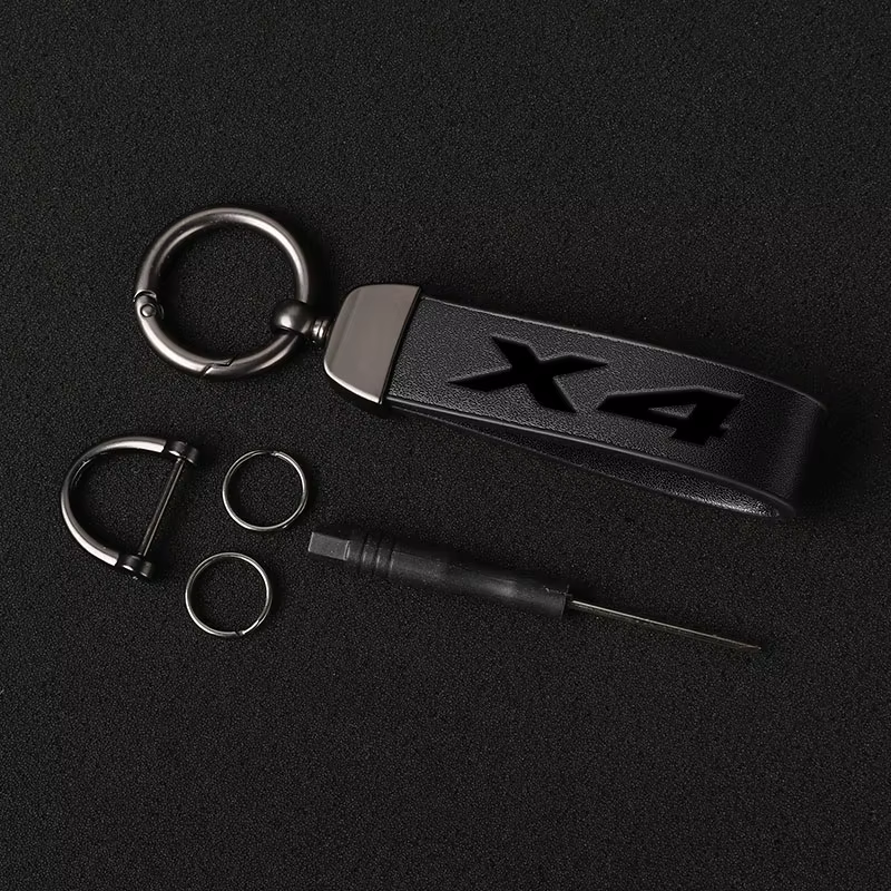 Porte-clés de voiture en cuir véritable pour BMW Tage