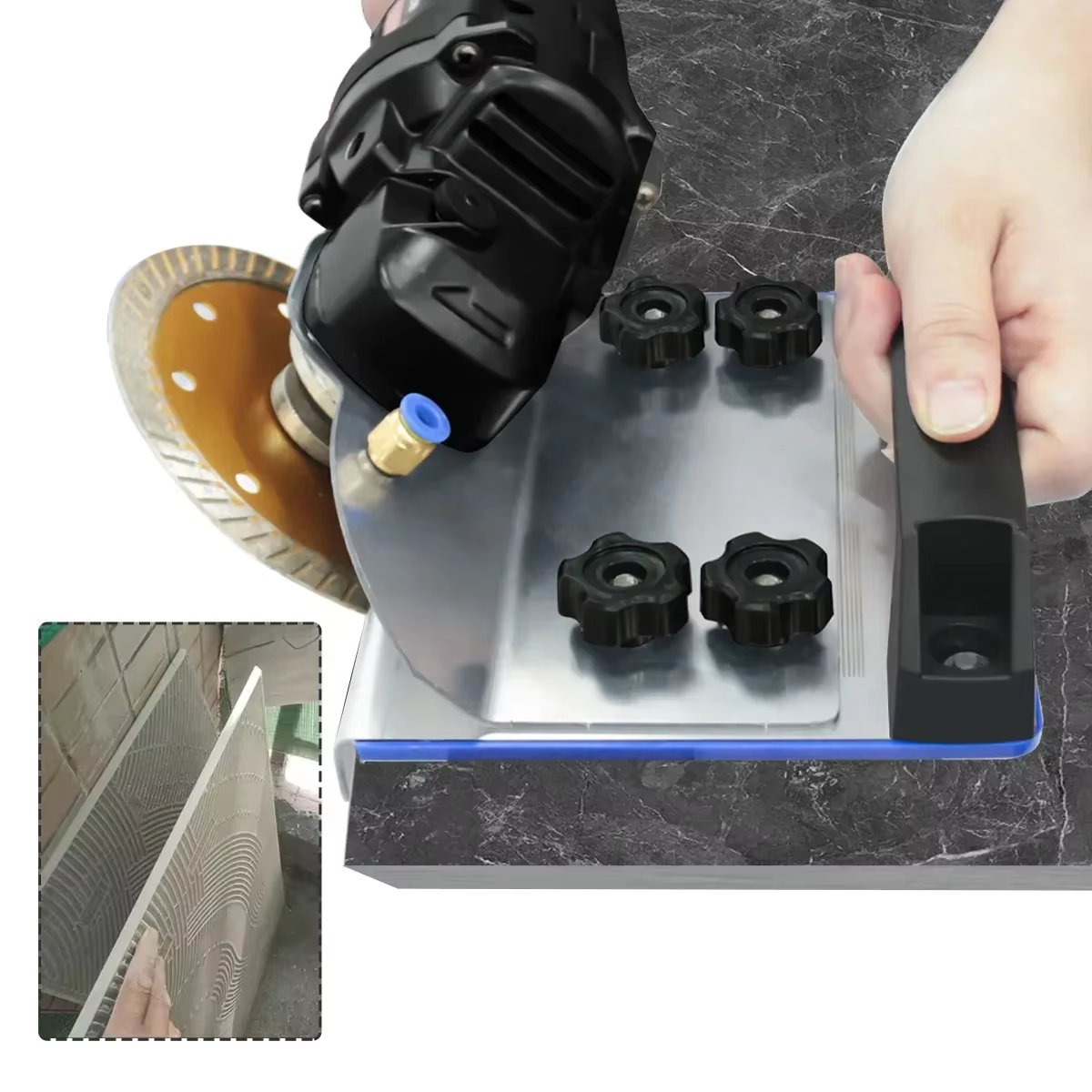 Support pour meuleuse d'angle pour la découpe de carreaux à 45 degrés ° Outil de chanfreinage