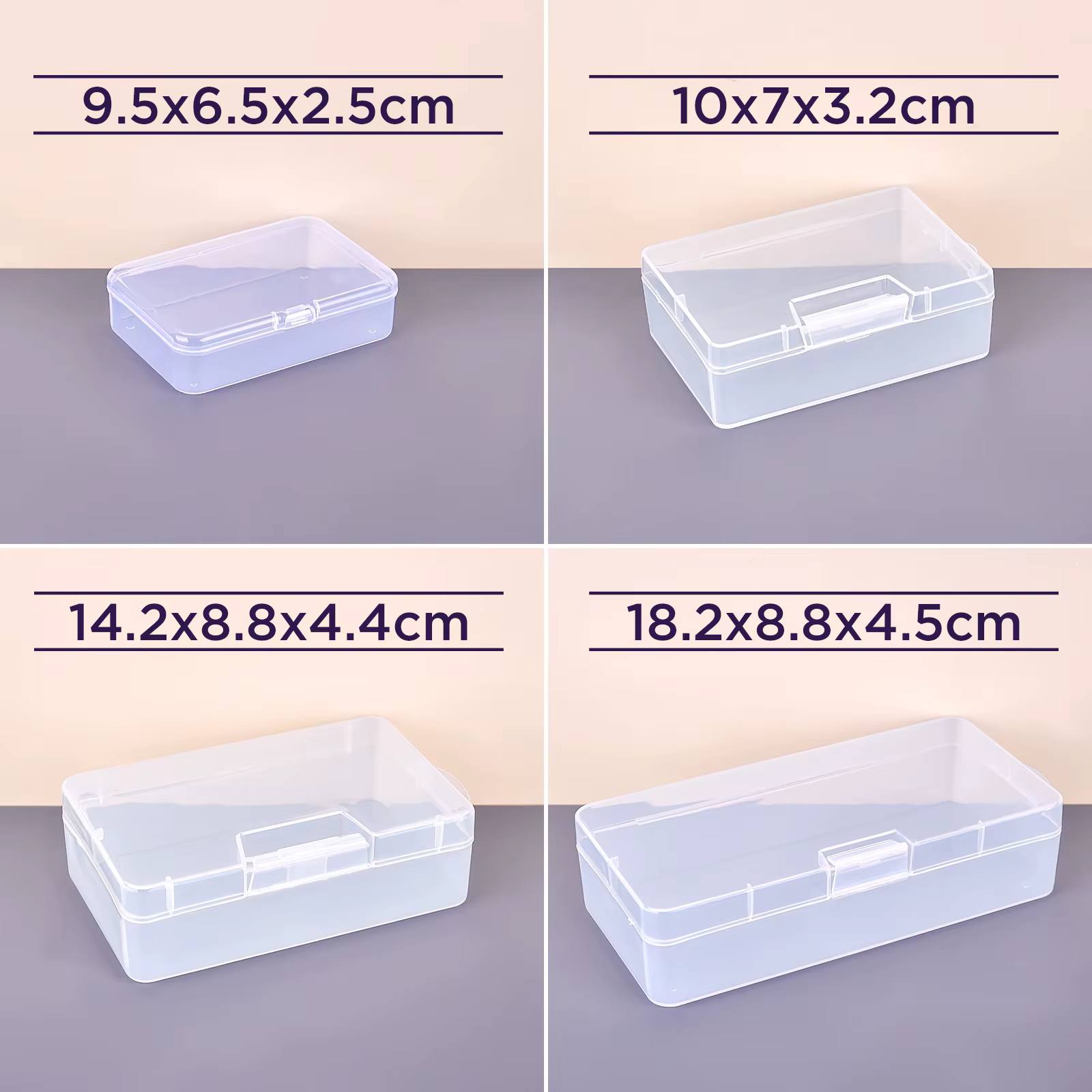 Petite Boîte de Rangement Rectangulaire en Plastique Polypropylène PP