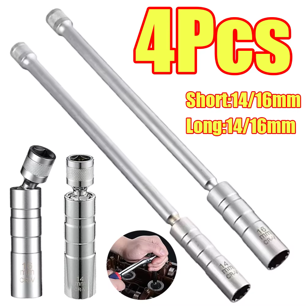 1-4 pièces 14mm 16mm prise de bougie clé magnétique