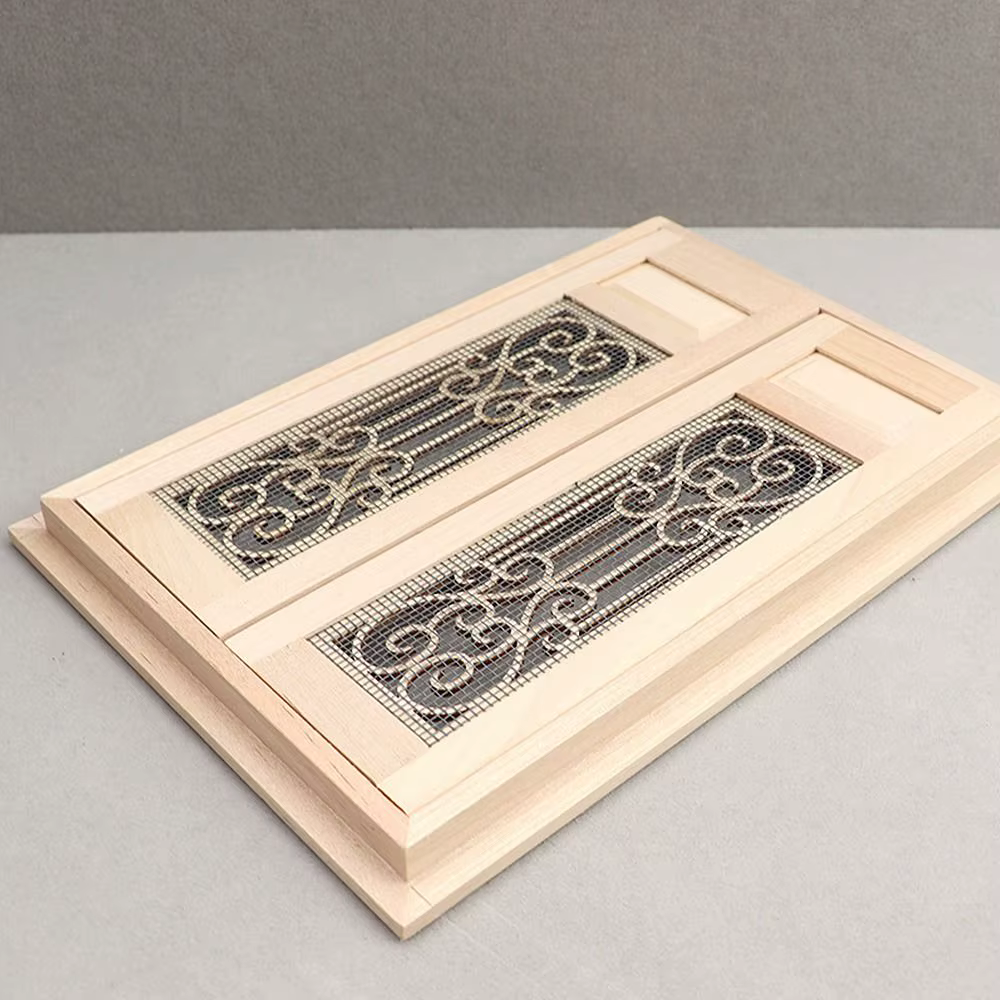 Cadre en bois et plaque de verre l'inventaire