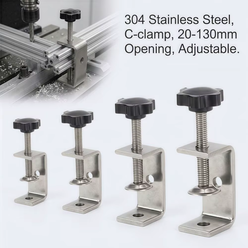 Pince en C réglable en acier inoxydable 304