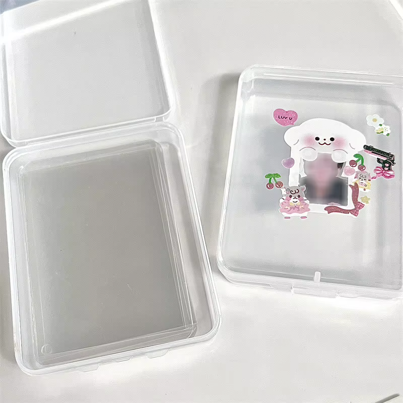 Boîte de rangement en plastique transparent avec couvercle