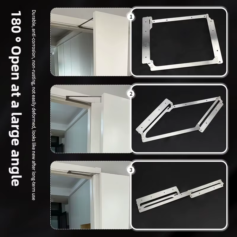 Quincaillerie de porte pliante à 180 degrés montée sur le dessus