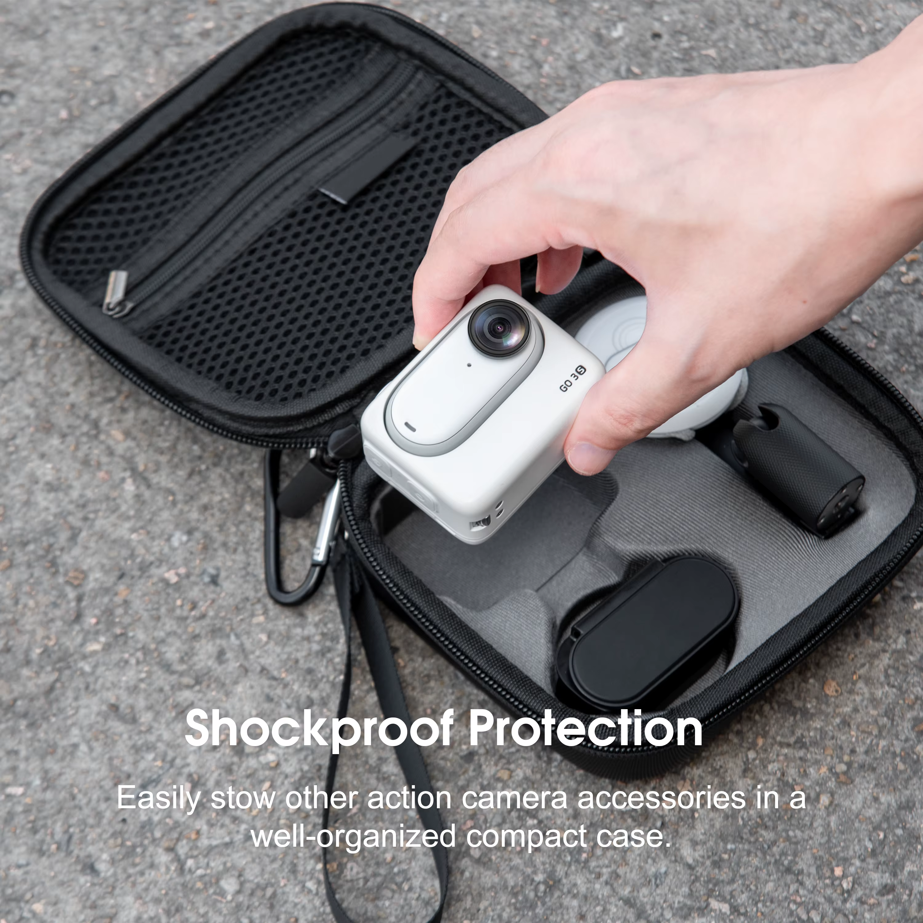 Étui de transport pour Insta360 GO 3S, sac de rangement pour caméra d'action, étui de protection compatible avec les accessoires de caméra d'action Insta360 GO 3S/3