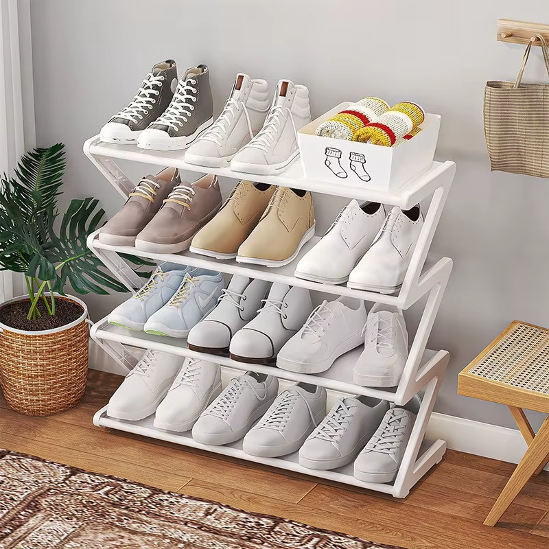 Meuble à chaussures multicouche en forme de Z pour la maison