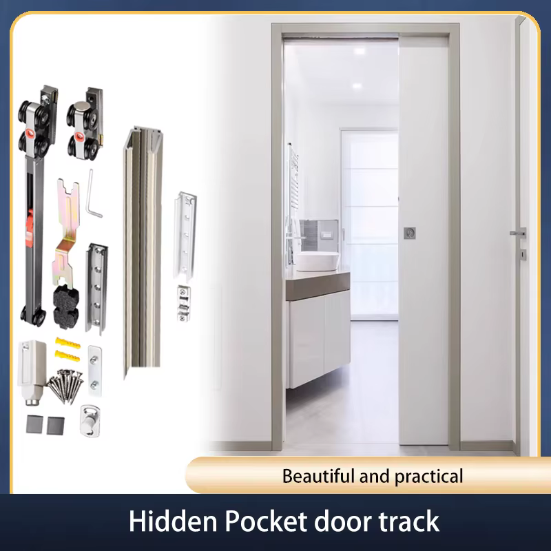 Rail de guidage invisible pour porte coulissante