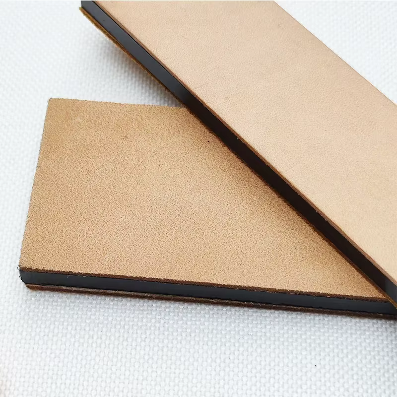 Sangle d'affûtage en cuir avec manche en bois fait à la main pour couteaux de rasoir-outil