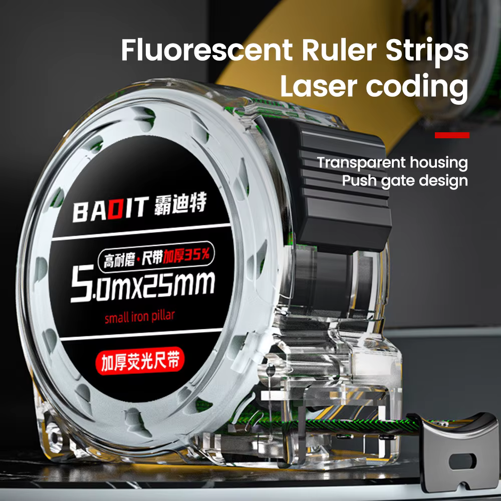 Ruban à mesurer en acier Fluorescent autobloquant