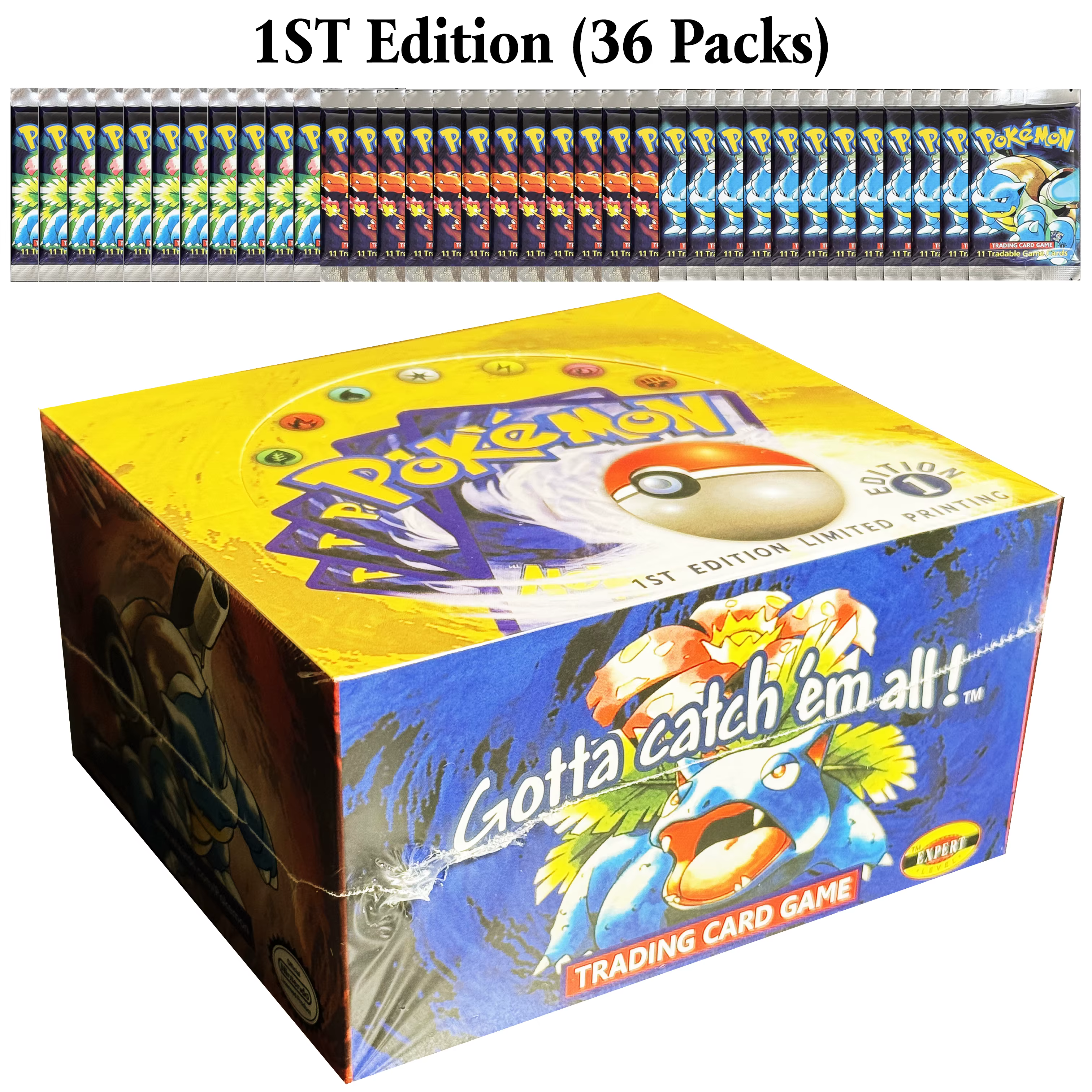 PTCG cartes proxy Booster 36 paquets/boîte ensemble de Base cartes Pokemon TCG carte à collectionner faite maison 1ST édition ensemble de Base jouet cadeaux PTCG