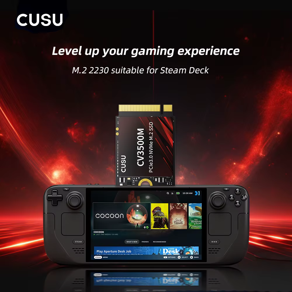 CUSU 2230 SSD 512 Go 1 To M.2 NVMe PCIe3.0x4 Disque dur SSD Disque SSD pour Steam Deck