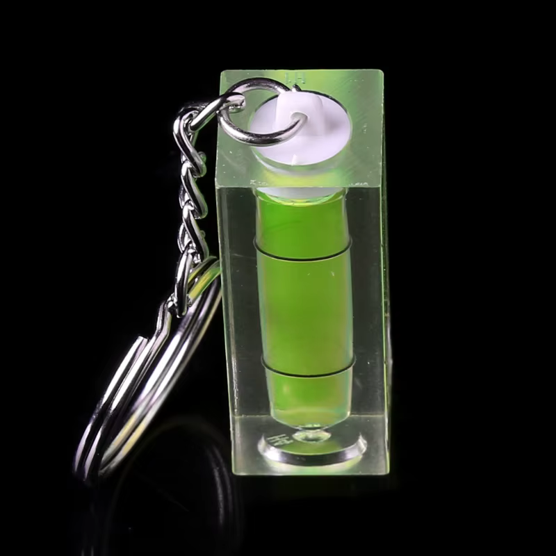 Mini niveau à bulle carré pour porte-clés, Gadget d'outil pour mur photos