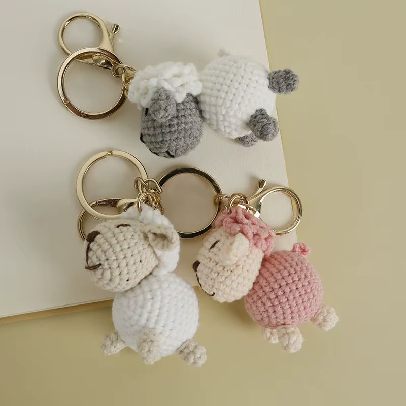 Porte-clés mouton au crochet